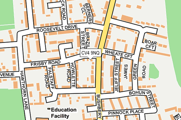 CV4 9NQ map - OS OpenMap – Local (Ordnance Survey) CV4 9NQ map - OS OpenMap – Local (Ordnance Survey)