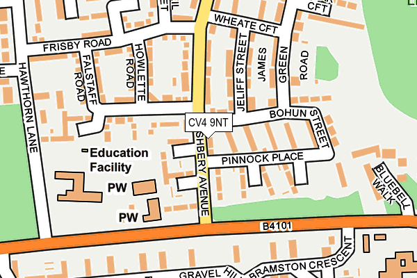 CV4 9NT map - OS OpenMap – Local (Ordnance Survey) CV4 9NT map - OS OpenMap – Local (Ordnance Survey)