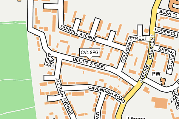 CV4 9PG map - OS OpenMap – Local (Ordnance Survey) CV4 9PG map - OS OpenMap – Local (Ordnance Survey)