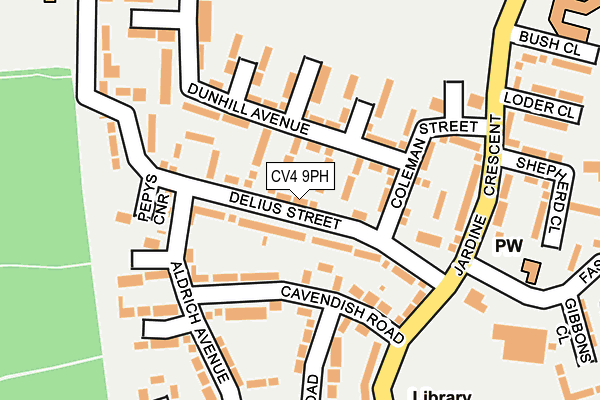 CV4 9PH map - OS OpenMap – Local (Ordnance Survey) CV4 9PH map - OS OpenMap – Local (Ordnance Survey)