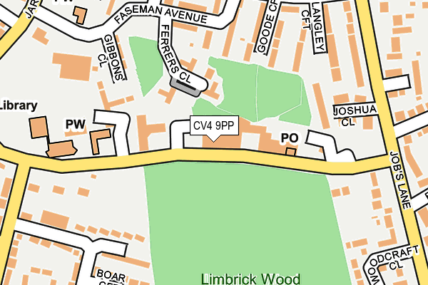 CV4 9PP map - OS OpenMap – Local (Ordnance Survey) CV4 9PP map - OS OpenMap – Local (Ordnance Survey)