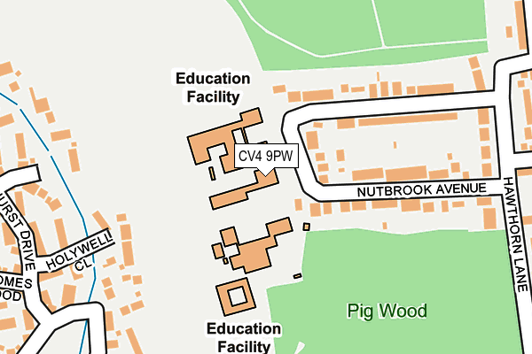 CV4 9PW map - OS OpenMap – Local (Ordnance Survey) CV4 9PW map - OS OpenMap – Local (Ordnance Survey)