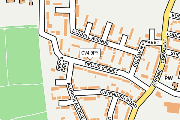 CV4 9PY map - OS OpenMap – Local (Ordnance Survey) CV4 9PY map - OS OpenMap – Local (Ordnance Survey)