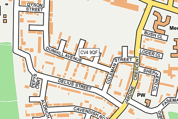 CV4 9QF map - OS OpenMap – Local (Ordnance Survey) CV4 9QF map - OS OpenMap – Local (Ordnance Survey)