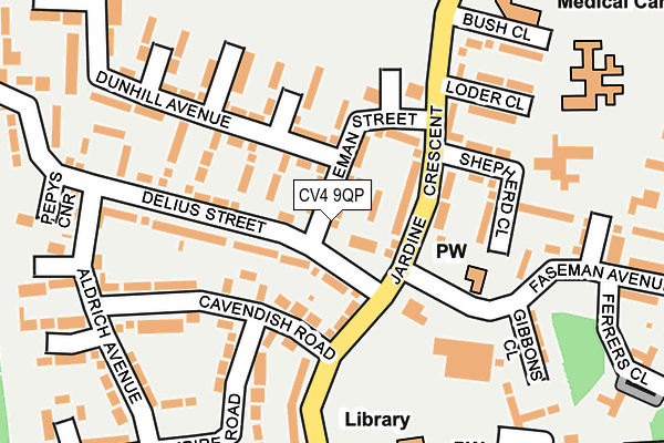 CV4 9QP map - OS OpenMap – Local (Ordnance Survey) CV4 9QP map - OS OpenMap – Local (Ordnance Survey)