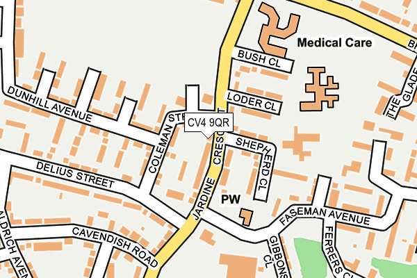 CV4 9QR map - OS OpenMap – Local (Ordnance Survey) CV4 9QR map - OS OpenMap – Local (Ordnance Survey)