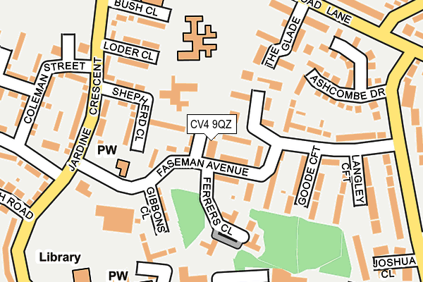 CV4 9QZ map - OS OpenMap – Local (Ordnance Survey) CV4 9QZ map - OS OpenMap – Local (Ordnance Survey)