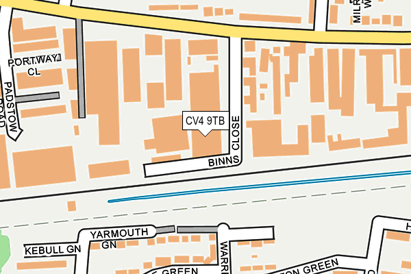 CV4 9TB map - OS OpenMap – Local (Ordnance Survey) CV4 9TB map - OS OpenMap – Local (Ordnance Survey)
