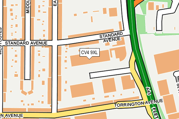 CV4 9XL map - OS OpenMap – Local (Ordnance Survey) CV4 9XL map - OS OpenMap – Local (Ordnance Survey)
