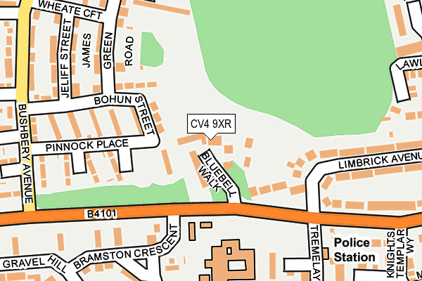 CV4 9XR map - OS OpenMap – Local (Ordnance Survey) CV4 9XR map - OS OpenMap – Local (Ordnance Survey)