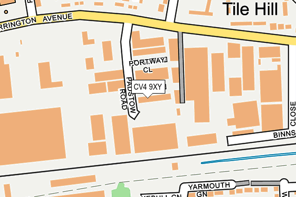 CV4 9XY map - OS OpenMap – Local (Ordnance Survey) CV4 9XY map - OS OpenMap – Local (Ordnance Survey)