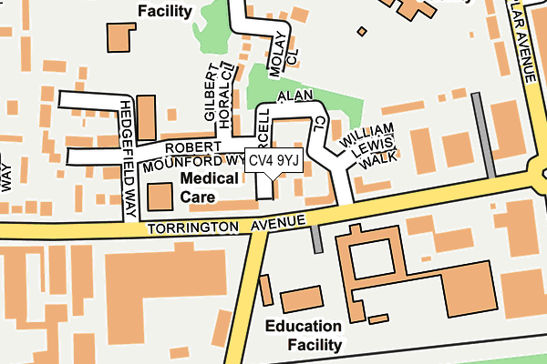 CV4 9YJ map - OS OpenMap – Local (Ordnance Survey) CV4 9YJ map - OS OpenMap – Local (Ordnance Survey)