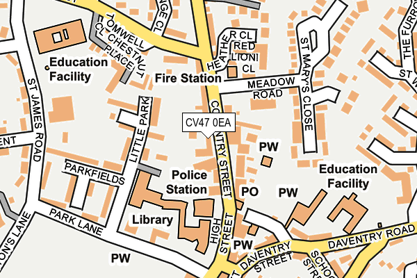 CV47 0EA map - OS OpenMap – Local (Ordnance Survey) CV47 0EA map - OS OpenMap – Local (Ordnance Survey)