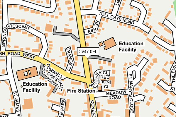 CV47 0EL map - OS OpenMap – Local (Ordnance Survey) CV47 0EL map - OS OpenMap – Local (Ordnance Survey)