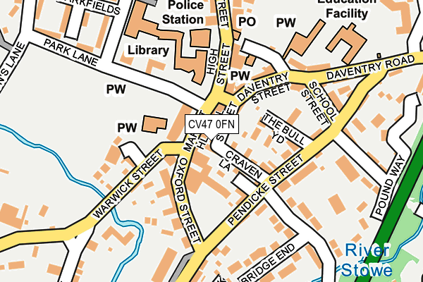 CV47 0FN map - OS OpenMap – Local (Ordnance Survey) CV47 0FN map - OS OpenMap – Local (Ordnance Survey)
