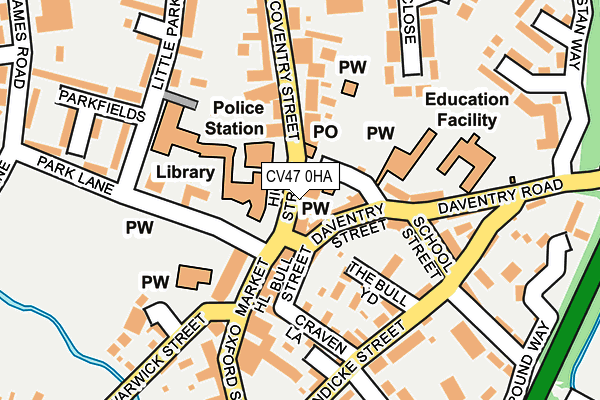 CV47 0HA map - OS OpenMap – Local (Ordnance Survey) CV47 0HA map - OS OpenMap – Local (Ordnance Survey)