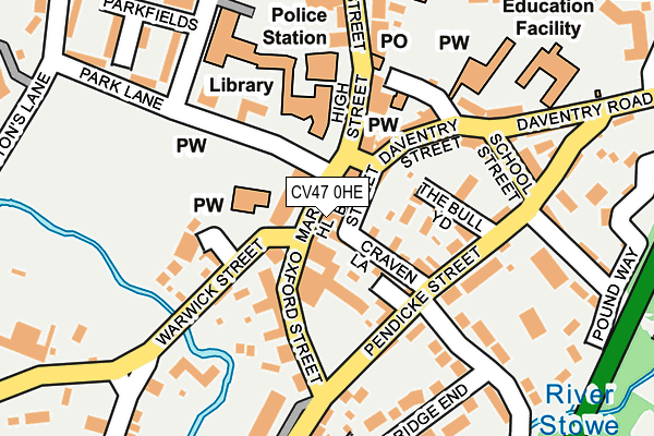 CV47 0HE map - OS OpenMap – Local (Ordnance Survey) CV47 0HE map - OS OpenMap – Local (Ordnance Survey)