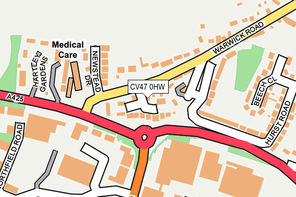 CV47 0HW map - OS OpenMap – Local (Ordnance Survey) CV47 0HW map - OS OpenMap – Local (Ordnance Survey)