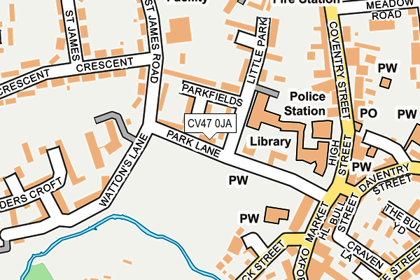CV47 0JA map - OS OpenMap – Local (Ordnance Survey) CV47 0JA map - OS OpenMap – Local (Ordnance Survey)
