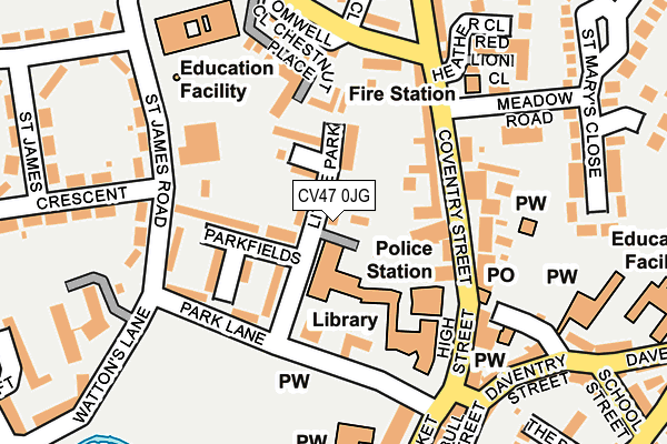 CV47 0JG map - OS OpenMap – Local (Ordnance Survey) CV47 0JG map - OS OpenMap – Local (Ordnance Survey)