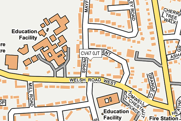 CV47 0JT map - OS OpenMap – Local (Ordnance Survey) CV47 0JT map - OS OpenMap – Local (Ordnance Survey)