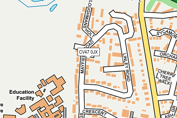 CV47 0JX map - OS OpenMap – Local (Ordnance Survey) CV47 0JX map - OS OpenMap – Local (Ordnance Survey)