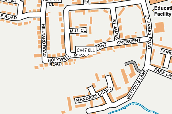 CV47 0LL map - OS OpenMap – Local (Ordnance Survey) CV47 0LL map - OS OpenMap – Local (Ordnance Survey)