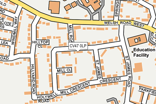 CV47 0LP map - OS OpenMap – Local (Ordnance Survey) CV47 0LP map - OS OpenMap – Local (Ordnance Survey)