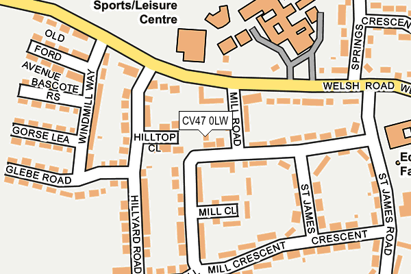 CV47 0LW map - OS OpenMap – Local (Ordnance Survey)
