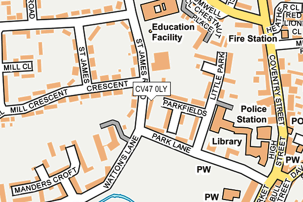 CV47 0LY map - OS OpenMap – Local (Ordnance Survey) CV47 0LY map - OS OpenMap – Local (Ordnance Survey)