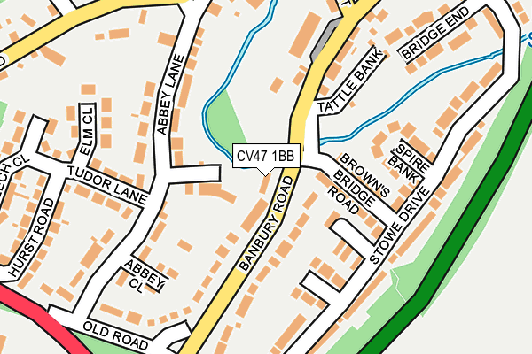 CV47 1BB map - OS OpenMap – Local (Ordnance Survey) CV47 1BB map - OS OpenMap – Local (Ordnance Survey)