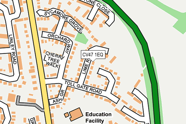 CV47 1EQ map - OS OpenMap – Local (Ordnance Survey)