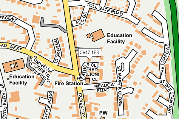 CV47 1ER map - OS OpenMap – Local (Ordnance Survey) CV47 1ER map - OS OpenMap – Local (Ordnance Survey)