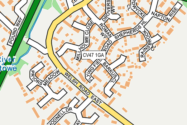 CV47 1GA map - OS OpenMap – Local (Ordnance Survey) CV47 1GA map - OS OpenMap – Local (Ordnance Survey)