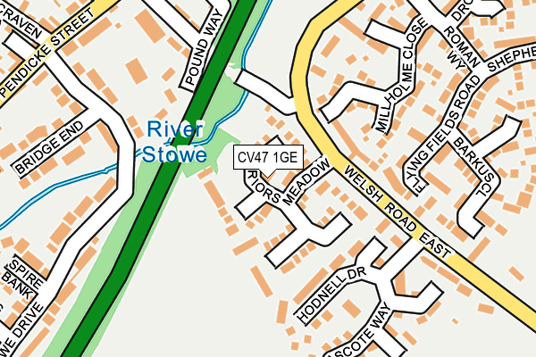 CV47 1GE map - OS OpenMap – Local (Ordnance Survey) CV47 1GE map - OS OpenMap – Local (Ordnance Survey)