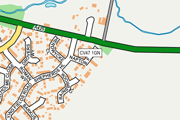 CV47 1GN map - OS OpenMap – Local (Ordnance Survey) CV47 1GN map - OS OpenMap – Local (Ordnance Survey)