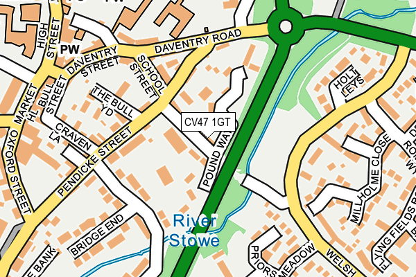 CV47 1GT map - OS OpenMap – Local (Ordnance Survey)