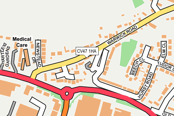 CV47 1HA map - OS OpenMap – Local (Ordnance Survey) CV47 1HA map - OS OpenMap – Local (Ordnance Survey)