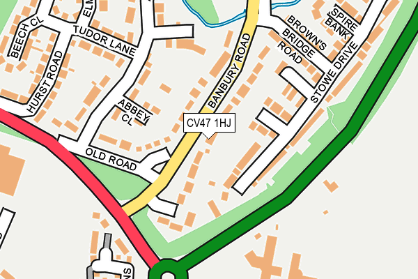 CV47 1HJ map - OS OpenMap – Local (Ordnance Survey) CV47 1HJ map - OS OpenMap – Local (Ordnance Survey)