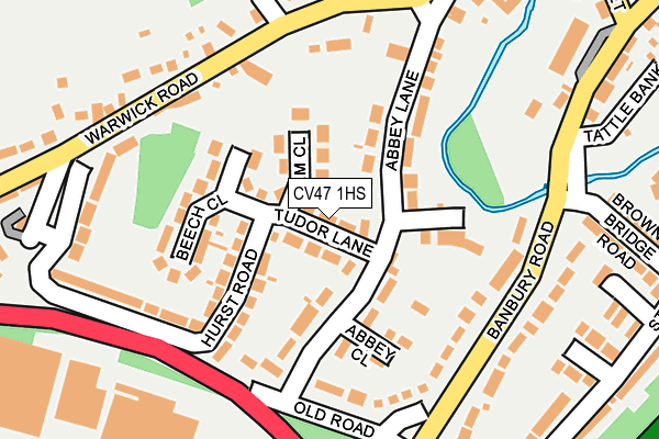 CV47 1HS map - OS OpenMap – Local (Ordnance Survey) CV47 1HS map - OS OpenMap – Local (Ordnance Survey)