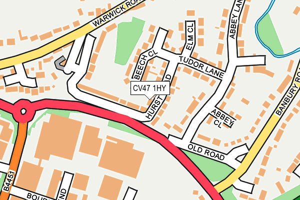 CV47 1HY map - OS OpenMap – Local (Ordnance Survey) CV47 1HY map - OS OpenMap – Local (Ordnance Survey)