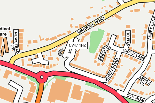 CV47 1HZ map - OS OpenMap – Local (Ordnance Survey) CV47 1HZ map - OS OpenMap – Local (Ordnance Survey)