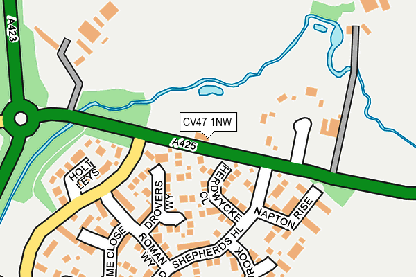CV47 1NW map - OS OpenMap – Local (Ordnance Survey) CV47 1NW map - OS OpenMap – Local (Ordnance Survey)