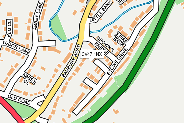 CV47 1NX map - OS OpenMap – Local (Ordnance Survey) CV47 1NX map - OS OpenMap – Local (Ordnance Survey)