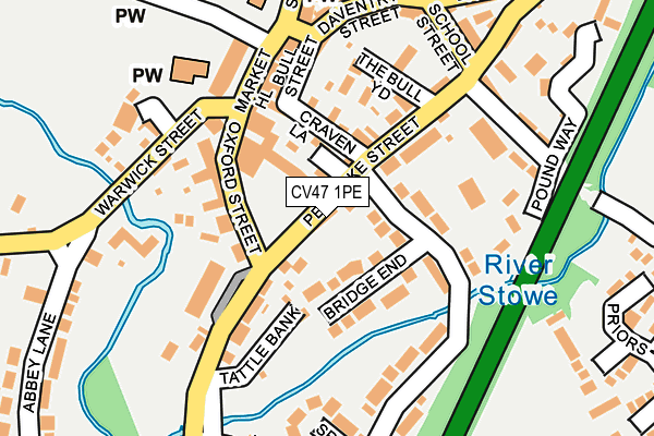 CV47 1PE map - OS OpenMap – Local (Ordnance Survey) CV47 1PE map - OS OpenMap – Local (Ordnance Survey)