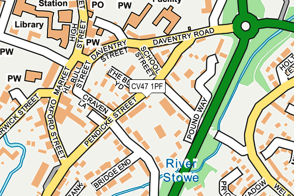 CV47 1PF map - OS OpenMap – Local (Ordnance Survey)