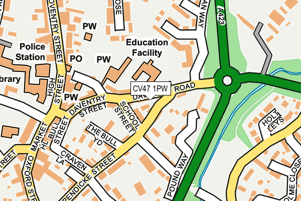 CV47 1PW map - OS OpenMap – Local (Ordnance Survey) CV47 1PW map - OS OpenMap – Local (Ordnance Survey)