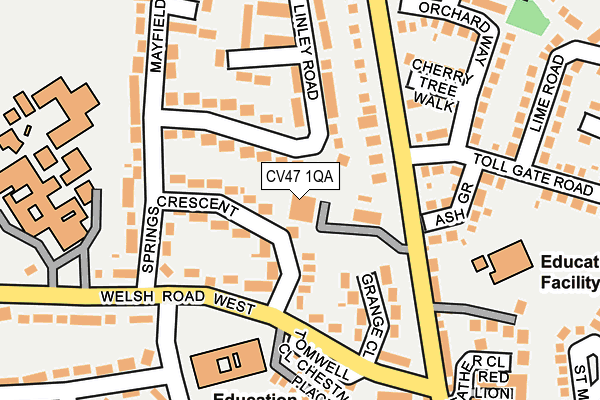 CV47 1QA map - OS OpenMap – Local (Ordnance Survey)