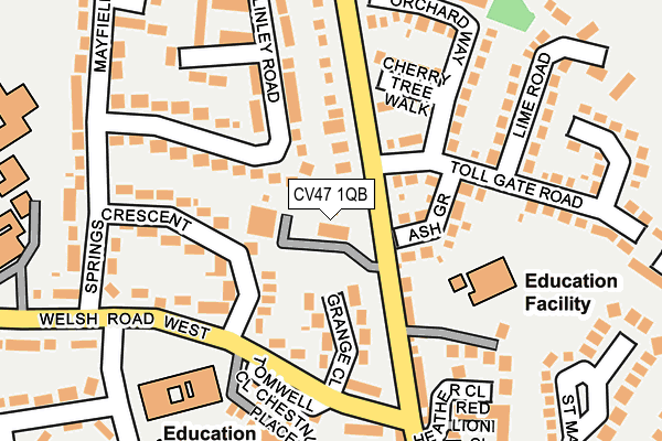 CV47 1QB map - OS OpenMap – Local (Ordnance Survey) CV47 1QB map - OS OpenMap – Local (Ordnance Survey)