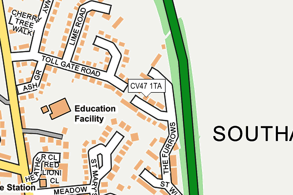 CV47 1TA map - OS OpenMap – Local (Ordnance Survey) CV47 1TA map - OS OpenMap – Local (Ordnance Survey)